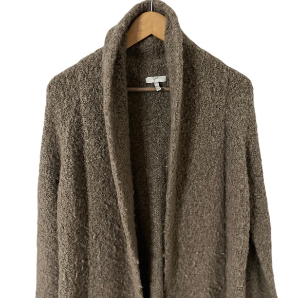 JOIE Wool Shawl Boucle Open Long Cardigan Sweater - Picture 6 of 9